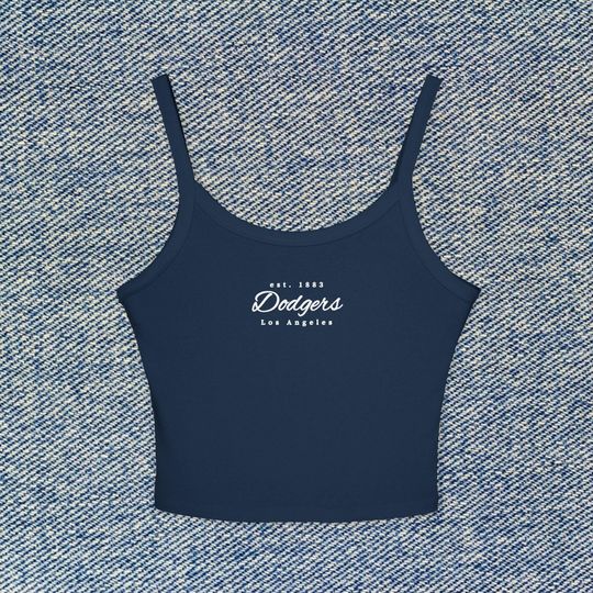 Discover Custom MLB Spaghetti Strap Cropped Tank Top - Womens Game Day Shirt | Pick Your Team & Player | Mets, Yankees, Dodgers + More