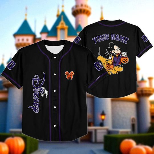 Discover Custom Disney Mickey Halloween Baseball Jersey,Halloween Disney Jersey shirt