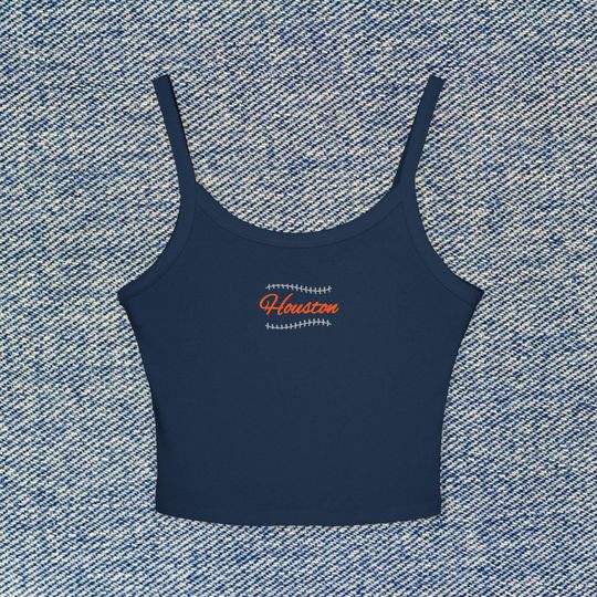 Discover Houston Baseball Cropped Tank Top Womens Spaghetti Strap Shirt Astros Player Top Jose Altuve Yordan Alvarez Yainer Diaz MLB Game Day Fashion