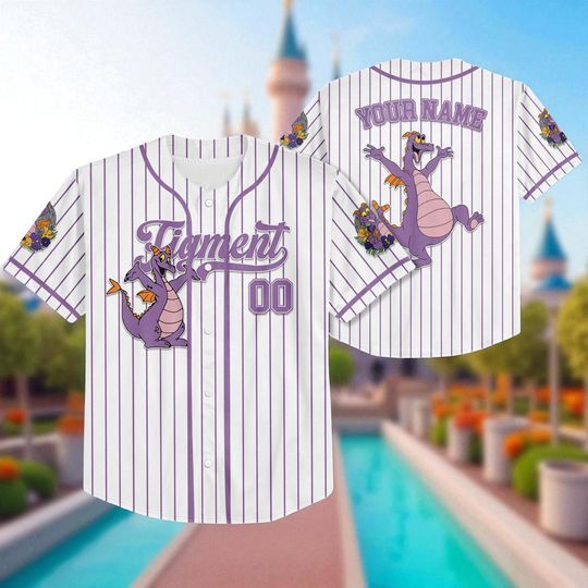 Discover Personalized Disney Figment Little Spark Baseball Jersey Family Disneyland Trip Outfit