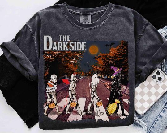 Discover Star Wars Darth Vader Stormtrooper Abbey Road Walking Halloween T-Shirt, Star Wars Mummy Skeleton Tee, Galaxy's Edge Hollywood Studios Gift