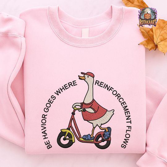 Discover Goose Bumps Embroidered Sweatshirt, Behavior Specialist Goose Embroidered Shirt, Silly Goose Shirt, Cute Goose Halloween Embroidery