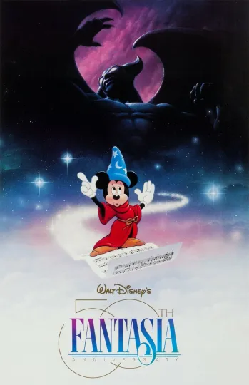 Discover Fantasia Movie Poster Print, 50th Anniversary, Mickey Mouse