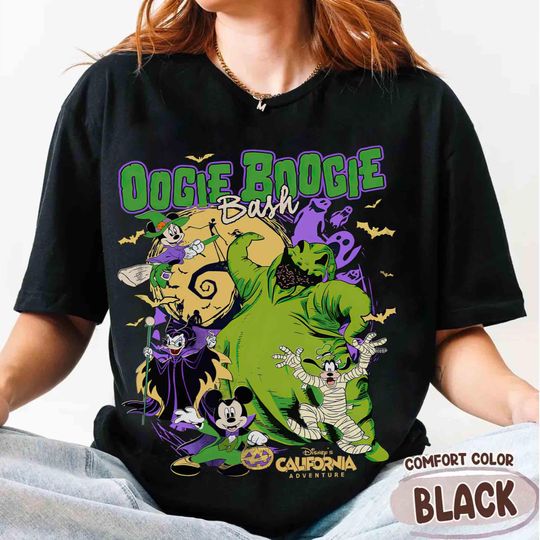 Discover Vintage Disneyland Halloween Time 2025 Shirt, Oogie Boogie Bash 2025 T-shirt, Halloween Family Trip, Mickey's Not So Scary Halloween Party