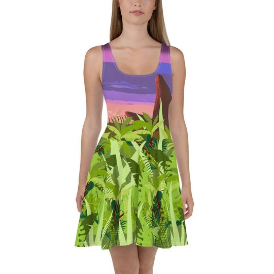 Discover Pride Rock Skater Dress – Fun Cartoon Style Casual Outfit for Women