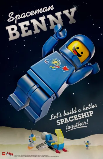 Discover The Lego Movie Poster, Spaceman Benny, Premium Matte Vertical Poster
