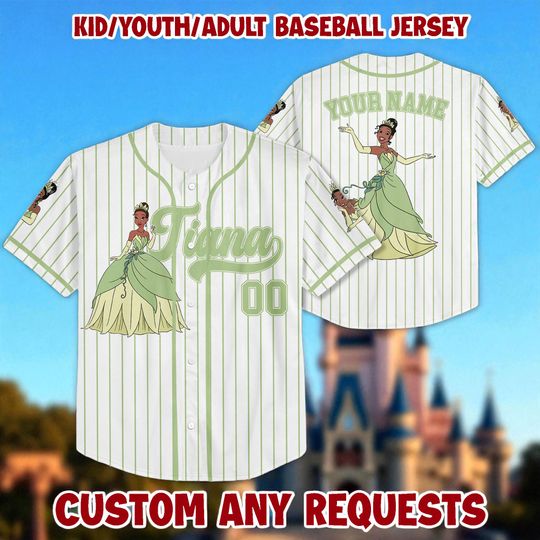 Discover Personalized Disney Princess Baseball Jersey, Personalized Kids and Adult Disney Gift, Unisex Fan Apparel