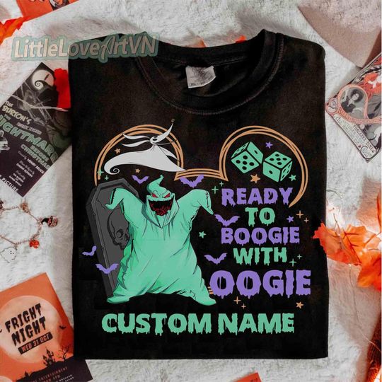 Discover Ready to Boogie with Oogie Shirt, Disney Oogie Boogie Bash 2025, Nightmare Before Christmas Tee, Disneyland Halloween Party