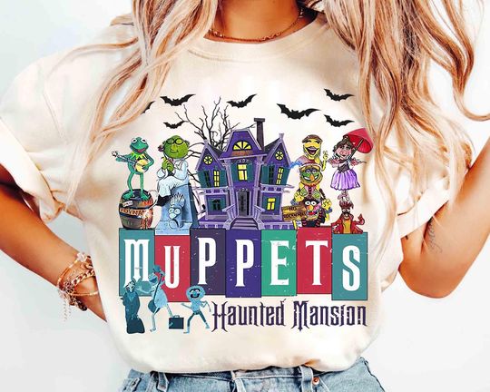 Discover Retro The Muppets Show The Haunted Mansion Stretching Room Shirt, Foolish Mortals Tee, WDW Disney Parks Disneyland Halloween Party