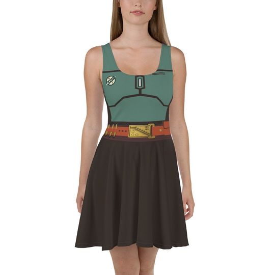 Discover Bounty Hunter Skater Dress – Fun Cartoon Style Casual Outfit for Women