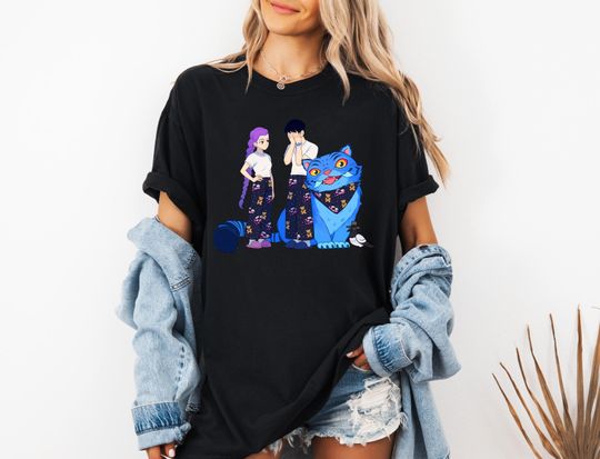 Discover Kpop Demon Hunters Tiger Gift Shirt, Derpy the Tiger And Bird Demon Hunter Tiger Shirt, Hunters Tiger Fan, Animal Shirt, Kpop Movie Fan Gift