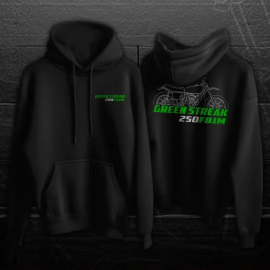 Discover For Kawaasakii 250 F81M Green Streak 1971 fans - Motorcycle Hoodie