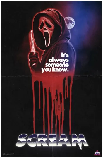 Scream Movie Poster - Ghost Face Retro Vertical Poster