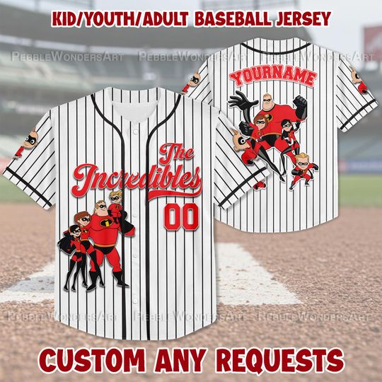Discover Personalized Disney The Incredibles Baseball Jersey, Custom Kids Youth Adult Disney Baseball Jersey Outfits