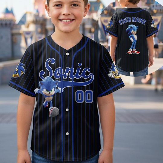 Discover Personalized Cartoon Baseball Jersey, Cartoon Party Jersey, Cartoon Birthday Gift