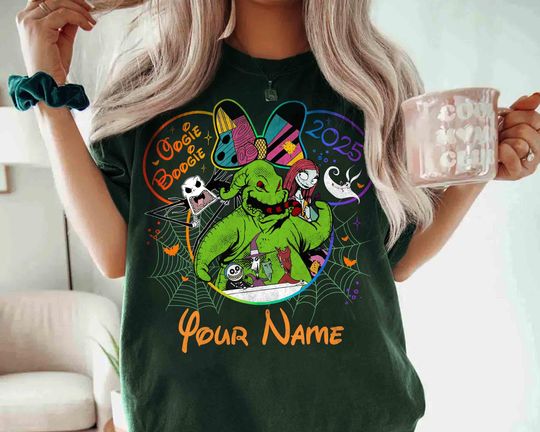 Personalized Disney Oogie Boogie Bash T-shirt, The Nightmare Before Christmas Tee, Disney Family Halloween Trip, Let's Oogie Boogie Man Tee