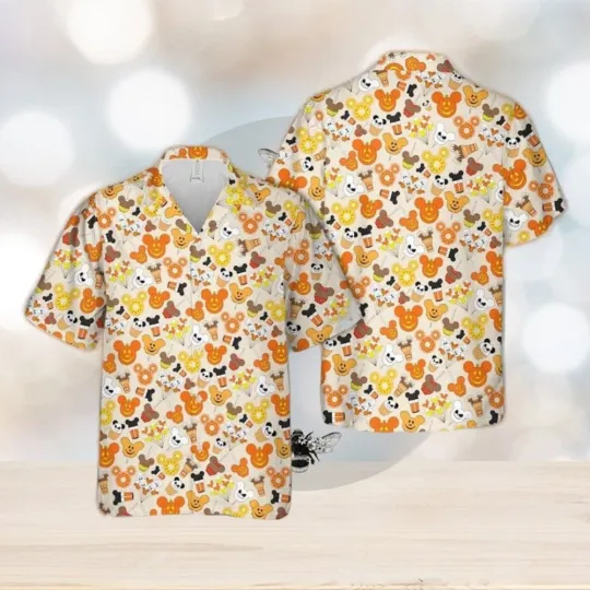 Discover Mickey Donuts Spooky Season Hawaiian Shirt