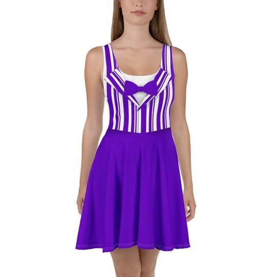 Purple Dapper Day Main Street Magic Inspired Skater Dress