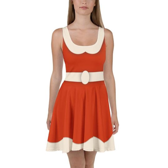 Holiday Bowtique Dress  Vintage Red Santa-Inspired Skater Dress