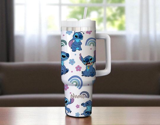 Discover Personalized Blue Alien Tumbler Cup: Engraved Name Gift