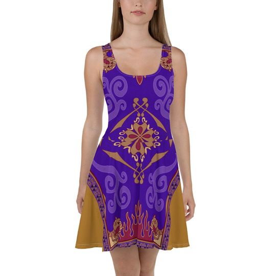 Magic Carpet Skater Dress – Fun Cartoon Style Casual Outfit for Women