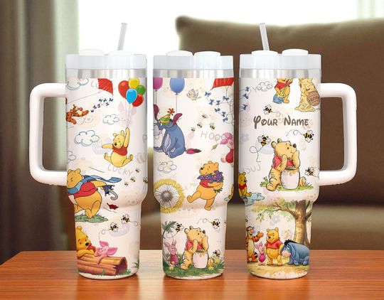 Discover Custom Winnie the Pooh Tumbler Classic Pooh Inspired 40oz Metal Cup
