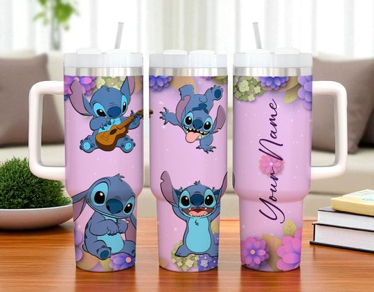 Discover Personalized Blue Alien Tumbler Cup Engraved Name Gift