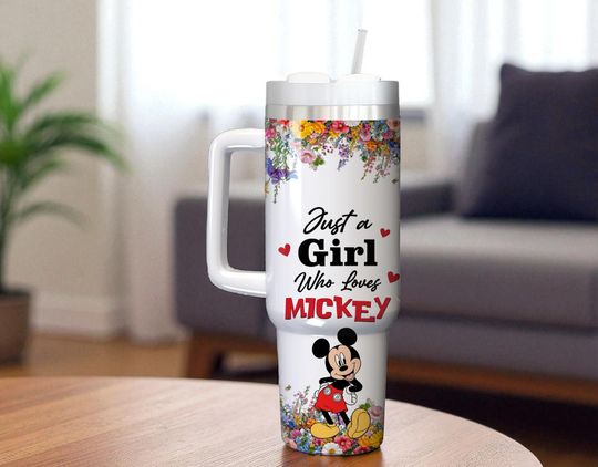 Discover Custom Mickey Mouse 40oz Tumbler Just A Girl Who Loves Mickey Disney Cup Disney Gift