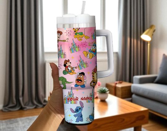 Discover Custom Toy Story Tumbler 40oz Disney Woody Buzz Jessie Water Tumbler Pixar Toy Story Insulated Tumbler Cartoon Characters Cup