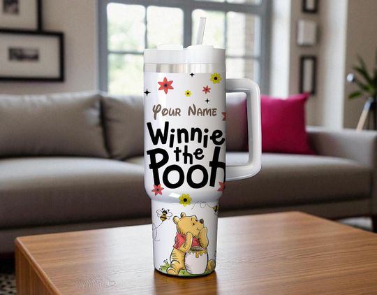 Discover Personalized Winnie the Pooh Tumbler: Classic Pooh Inspired 40oz Metal Cup