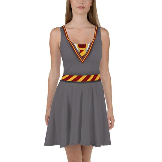 Discover The Brave House Skater Dress – Fun Cartoon Style Casual Outfit for Women