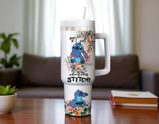 Discover Personalized Stitch 40oz Tumbler: Stainless Steel Engraved Cup