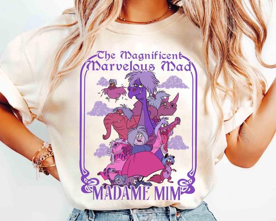 Discover Vintage The Magnificent Marvelous Mad Madame Min T-Shirt, The Sword In The Stone Tee, Disney Villains Madam Mim Tee, Disneyland Family Trip