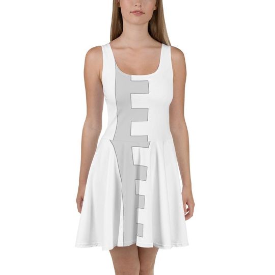 Discover Lab Coat Villain Skater Dress – Fun Cartoon Style Casual Outfit for Women