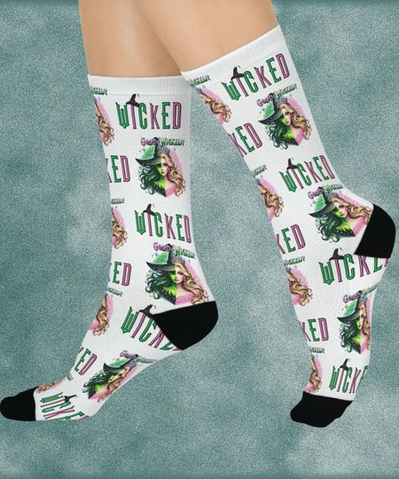 Perfect Gift for Wicked Fans  Wicked Changed for Good Socks, Christmas Stocking Stuffer, Secret Santa Gift, Funny Holiday Present, BFF gift