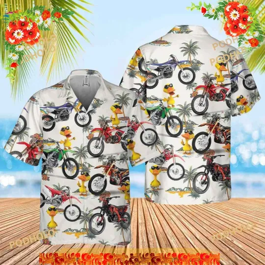 Discover Dirt Bike Hawaiian Shirt, Motocross Hawaiian Shirt