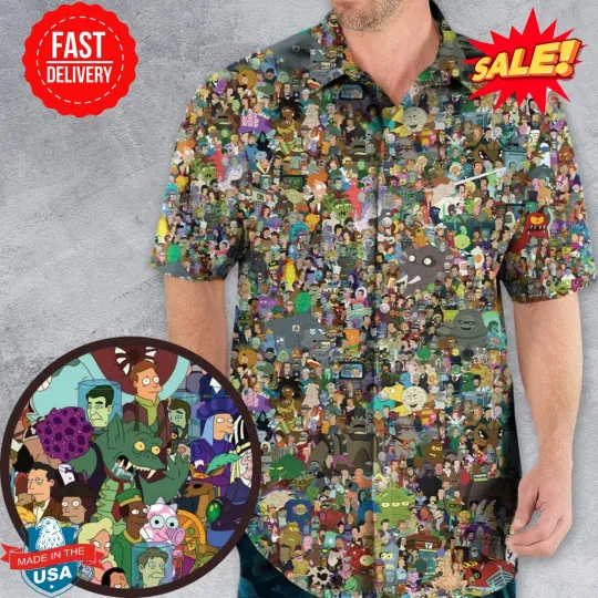 Discover Futurama Characters Hawaiian Shirt for Men and Women