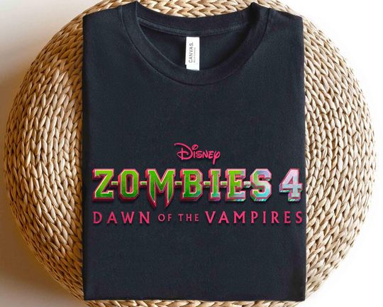 Discover Disney Channel Zombies 4 Movie Logo T-shirt, Disney Zombies Poster 2025 Tee, Zed and Addison, Victor and Nova, Disneyland family Trip Shirt