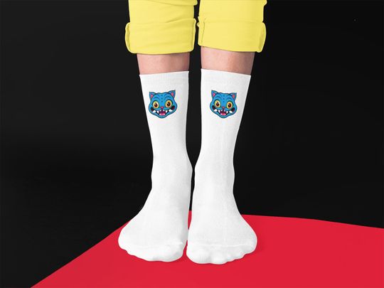 Discover Derphy Tiger Sublimation Socks - Demon Hunter, Anime, Pop Culture, Band Merch, Kpop Idol