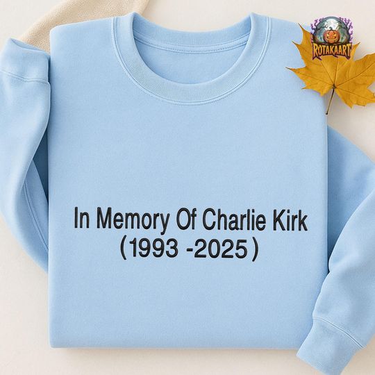 Discover Human Rights Embroidered Sweatshirt, In Memory Of Charlie Kirk Embroidered Shirt, RIP Charlie Kirk Shirt, Support Trump Embroidery