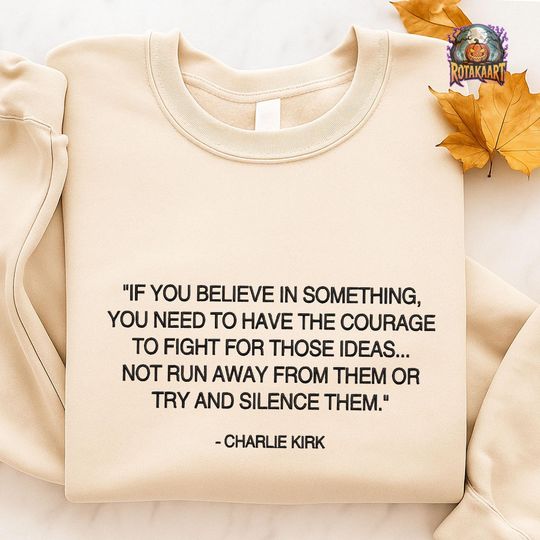 Discover Human Rights Embroidered Sweatshirt, Charlie Kirk Quote Embroidered Shirt, In Memory Of Charlie Shirt, Freedom Faith Embroidery