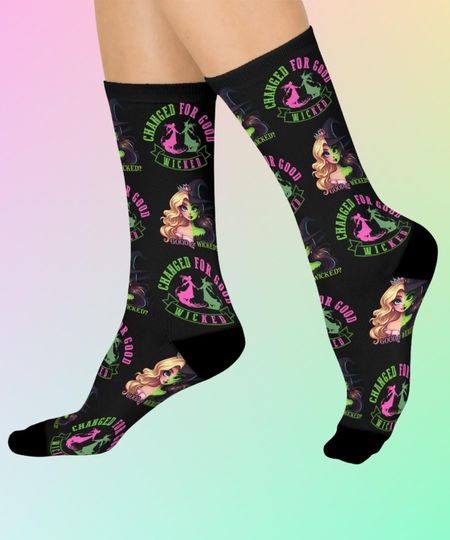 Discover Perfect Gift for Wicked Fans  Wicked Socks   Christmas Stocking Stuffer, Secret Santa Gift, funny holiday idea, For Good gift, BFF gift
