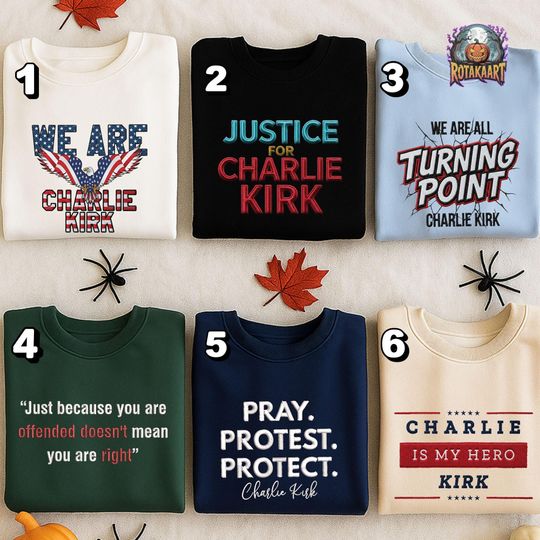 Discover Group Matching Embroidered Sweatshirt, In Memory Of Charlie Embroidered Shirt, Charlie Kirk Is My Hero Shirt, Human Rights Embroidery