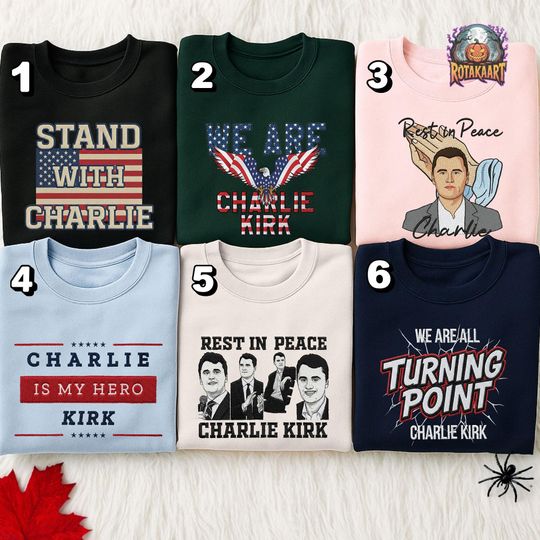 Discover Group Matching Embroidered Sweatshirt, RIP Charlie Kirk Embroidered Shirt, In Memory Of Charlie Shirt, Social Justice Embroidery
