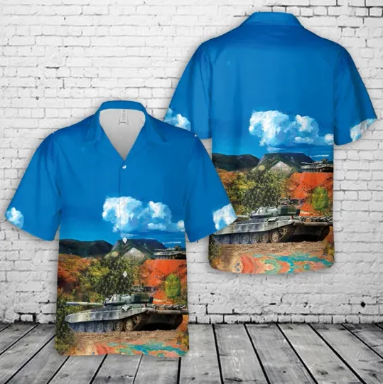 Finnish Army T-72 main battle tank Hawaiian Shirt