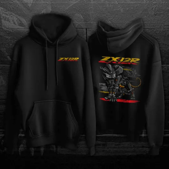 Discover Kawaasakii Ninja ZX12R ZZR1200 Hoodie for Motorcyclist, Biker Pullover