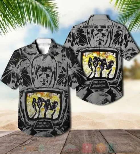 Discover Thin Lizzy Band Jailbreak Hawaiian Shirt
