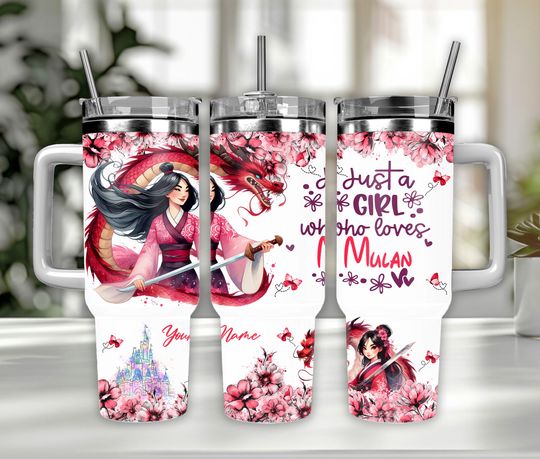 Discover Just A Girl Who Loves Princess 40oz Wrap Png, Cartoon Movies 40oz Wrap Png, Cartoon Characters 40oz Tumbler Png, Princess Sublimation Design