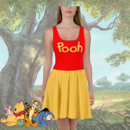 Winnie the Pooh womens dress Disney cosplay run Disney costume pooh bear
