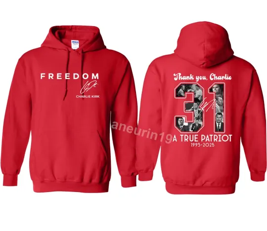 Freedom Charlie Kirk Memorial Unisex Hoodie